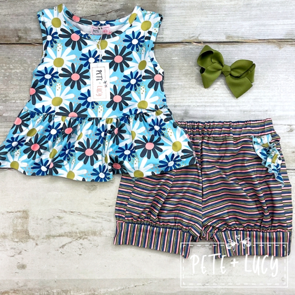 Daisy Days Shorts Set